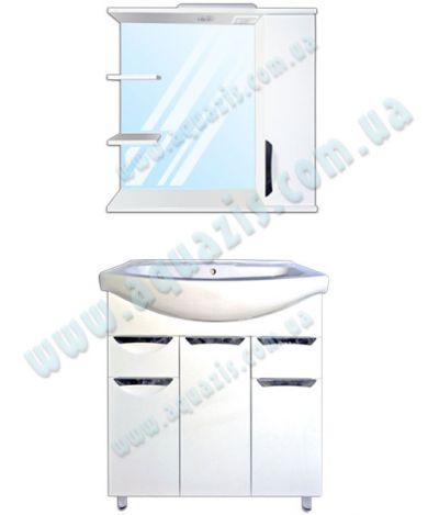 Мебелі для ванної: Мини-Комплект мебели для ванной "Гренада Т-16 Z-2П" 75