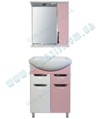 Мебелі для ванної: Міні-Комплект меблів для ваної "Гренада Т-5 Z-1П" 60 Рожевий