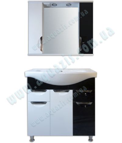 Мебелі для ванної: Мини-Комплект мебели для ванной "Гренада Т-16 Z11 Черный" 85