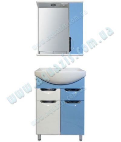 Мебелі для ванної: Міні-Комплект меблів для ваної "Гренада Т-5 Z-1П" 60 Блакитний