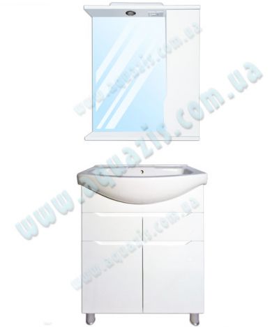Мебелі для ванної: Мини-Комплект мебели для ванной "Альба Т-5 Z-1Л" 65