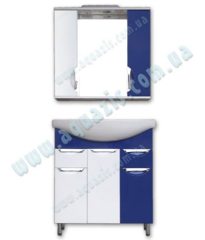 Мебелі для ванної: Міні-Комплект меблів для ваної  "Гренада Т-16 Z11 Синій" 75