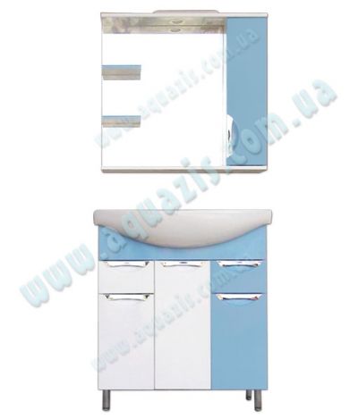 Мебелі для ванної: Мини-Комплект мебели для ванной "Гренада Т-16 Z-2" Голубой 85